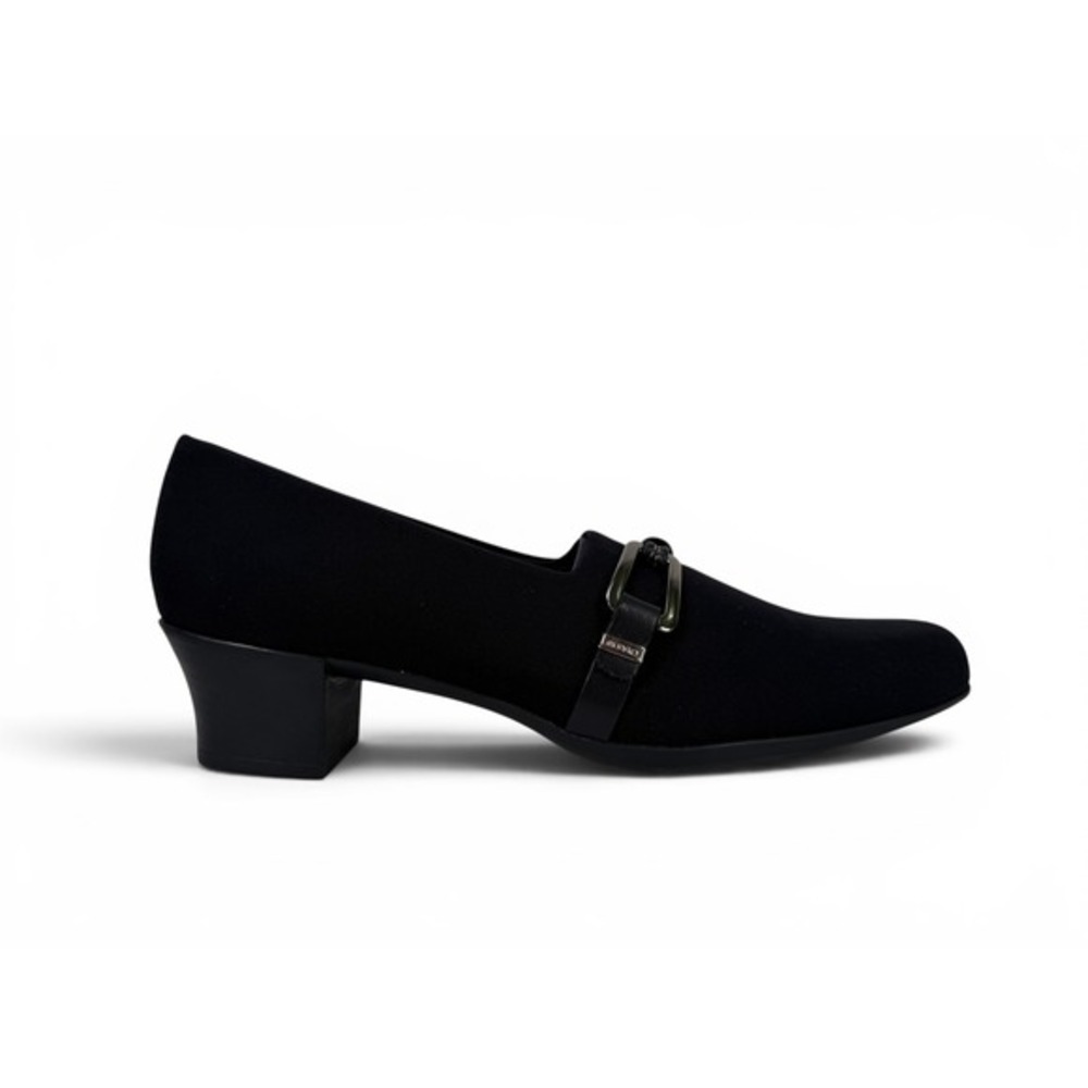 Munro Cindi Heels Womens 7 N Black Stretch Fabric Closed Toe‎ Comfort Pump